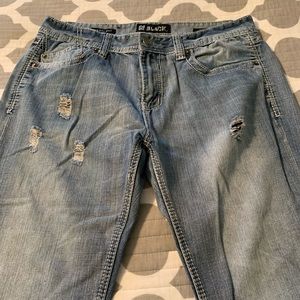 Men’s Buckle Black Jeans